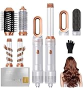 UKLISS Brosse Chauffante Brushing, 6 in 1 Hairstyler & 1000W SèChe-Cheveux avec Boucleur a Air, B...