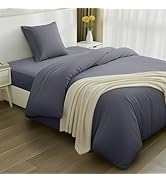 Utopia Bedding - Housse de Couette 135x200cm, Drap Housse 90x200cm et Taie d'oreiller 80x80cm - M...