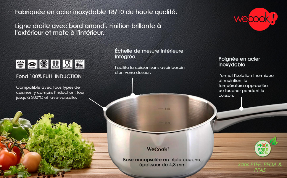 Casserole avec bec verseur Wecook! PRO