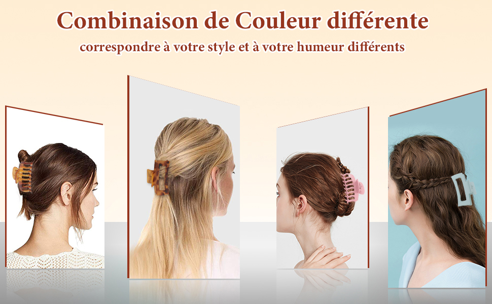 8 Pcs Hair Claw Clips