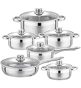 Velaze Motti Lot de 12 casseroles antiadhésives pour casseroles et poêles
