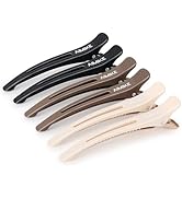 AIMIKE 6pcs Pince Cheveux Coiffeur, Pince Crocodile Cheveux Professionnelles pour la Coupe de Sty...