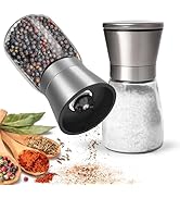 KitchenBoss Moulin a Poivre:2 Pièces Salieres et Poivrieres Réglable Moulin a Sel, Poivrier avec ...