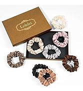 Lolalet 8 Chouchous en Satin Cheveux Élastique, Chouchou Cheveux Ties Cordes, Chouchou Satin Scru...