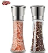 Hunnycook Lot de 2 moulins à sel et à poivre avec broyeur en céramique