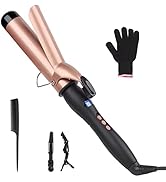 Pince à friser professionnelle avec grand baril de 38 mm et température réglable.