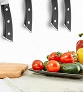 Dmore Barre magnétique couteau, 2. Generation Upgrade, avec 3 crochets, porte-couteaux magnétique de 40 cm, noir