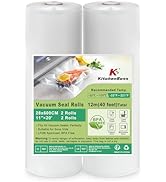 KitchenBoss Sacs Sous Vide Alimentaire:2 Rouleaux 28x600cm, Rouleau Sous Vide Alimentaire Convien...