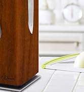 Dmore Bloc à couteaux magnétique rotatif à 360° sans couteau en bois d'acacia