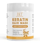 Masque capillaire à la kératine - 250 ml - Hydrate et conditionne profondément - Améliore la texture et la brillance - Réduit les plis.