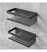 UUlioyer Étagère de douche sans perçage, étagère de douche en acier inoxydable SUS304, 2 pièces Étagère de salle de bain Organ...