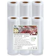 KitchenBoss Sac Sous Vide Alimentaire:6 Rouleaux 20/28 x 300cm Rouleau Sous Vide Alimentaire pour...