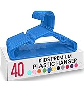 Utopia Home (40 Paquets, Bleu) Cintres en Plastique pour vêtements d'enfants - cintres durables e...