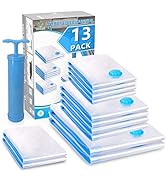 VOUNOT 12pcs Sacs Sous Vide pour Vêtements Couettes Literie Sacs de Rangement Sous Vide Grand,...