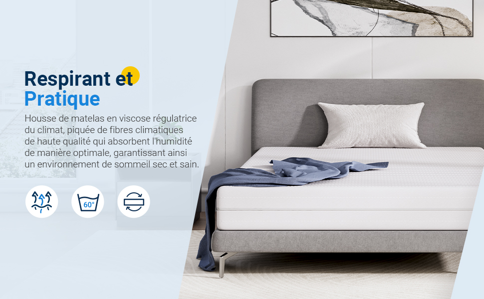 Matelas en mousse de fibre de bambou