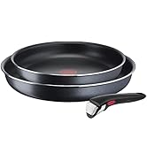 Tefal L15891 Ingenio XL Force Set de 3 poêles | 24/28 cm + 1 poignée amovible | Empilable ...