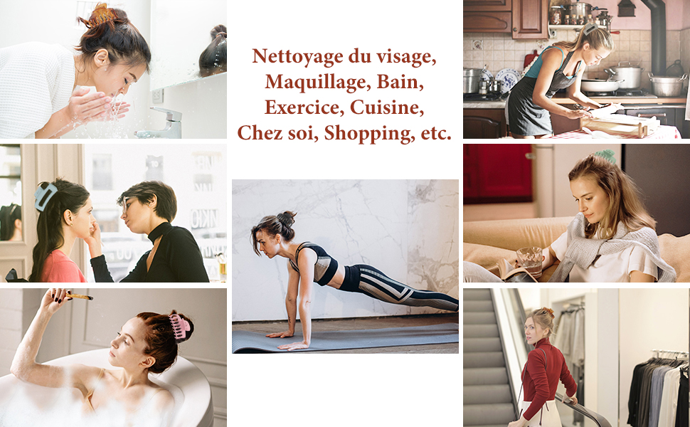 8 Pcs Hair Claw Clips