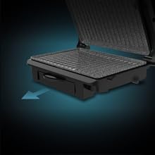 Grill électrique grill grill sandwich revêtement antiadhésif plaque adaptable 1000 W