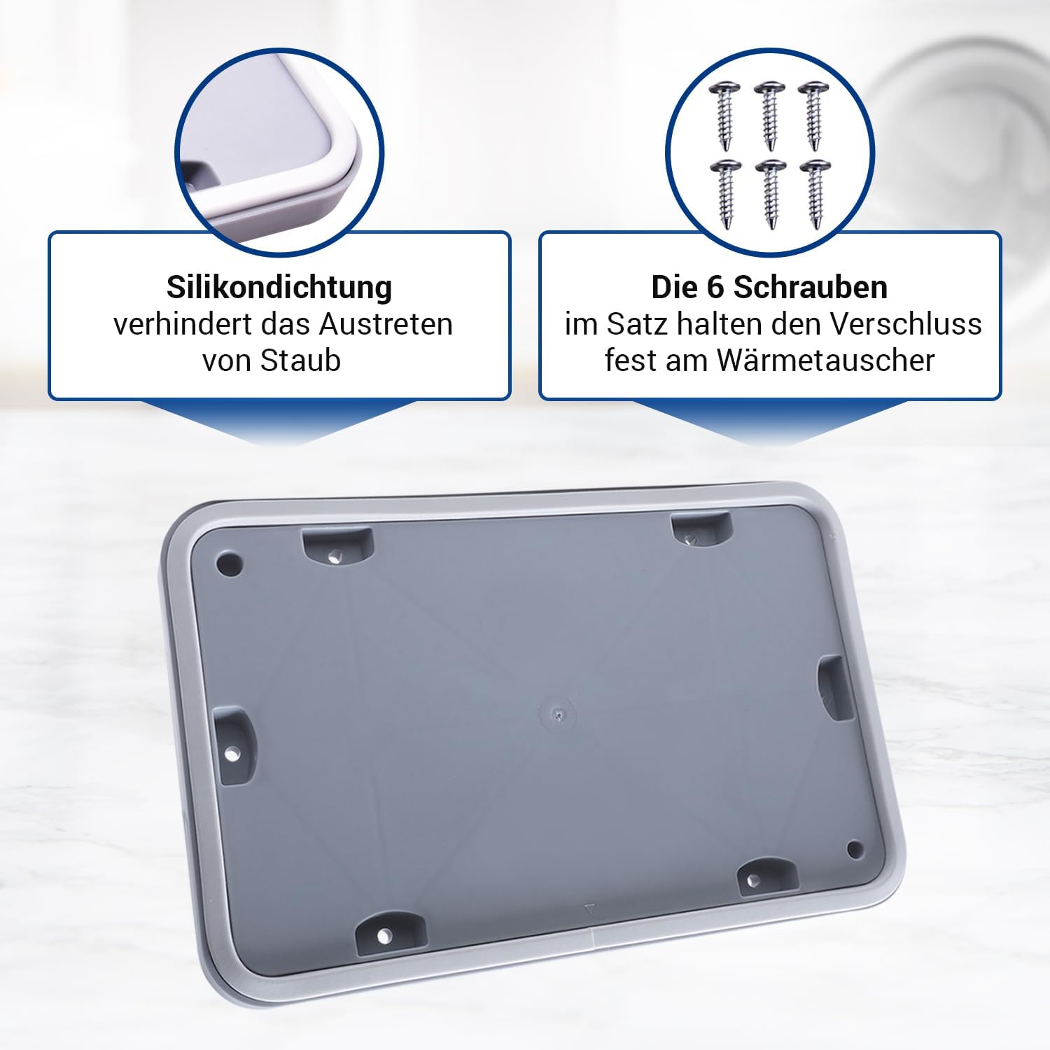 VIOKS - porte de service - 225x145x6mm - 6 vis, accessoire sèche-linge