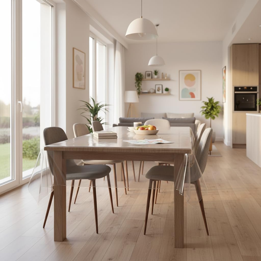 VITA PERFETTA - nappe PVC transparente - 140x300cm - protection table