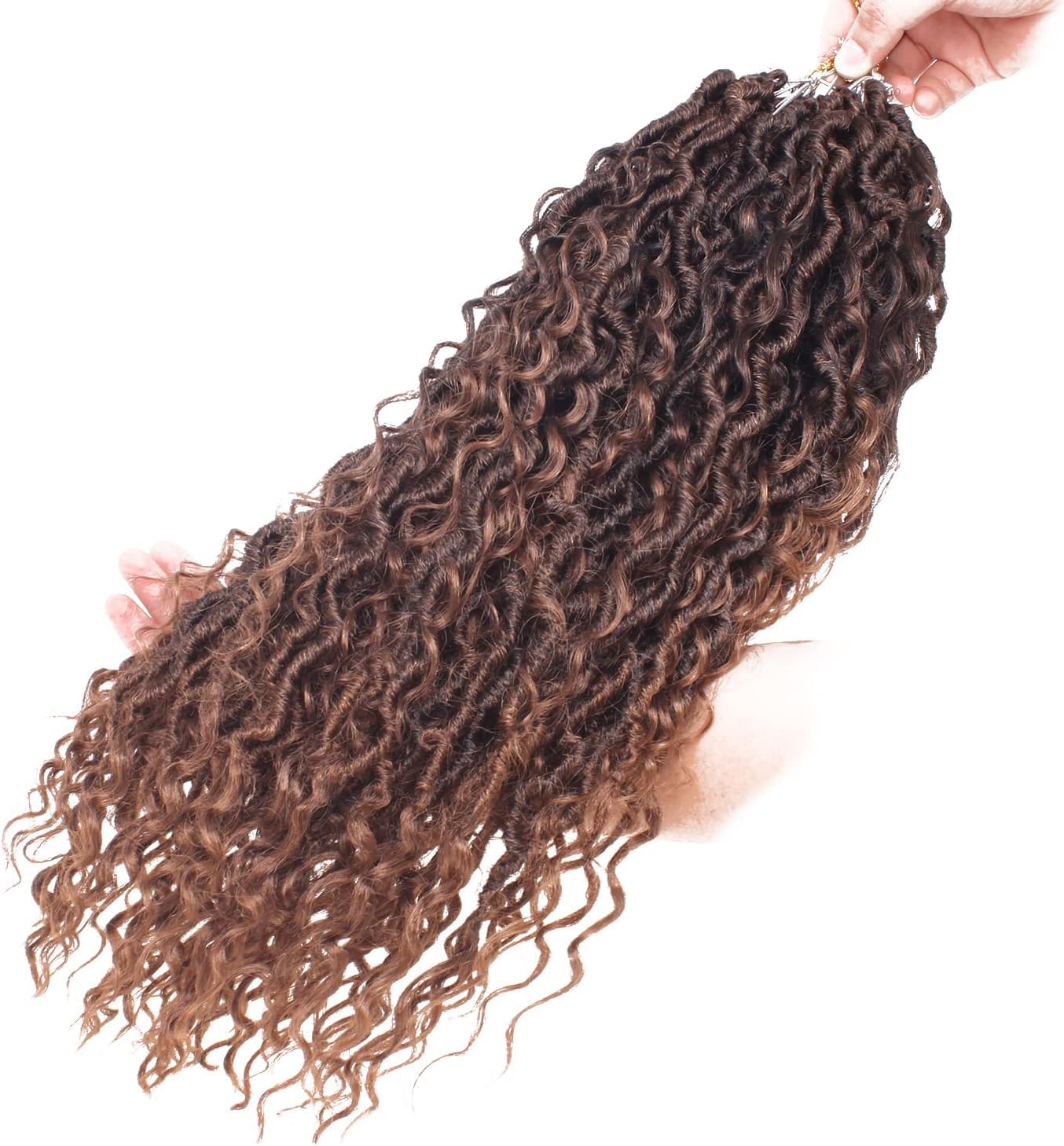 Xtrend - Boho Faux Locs 18 pouces - 8 paquets, pré-bouclés, 14 mèches, T30#