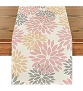 Artoid Mode Fleurs Rose Dahlias Été Chemin de Table Saisonnier Cuisine Table Décoration Intérieur Urla...