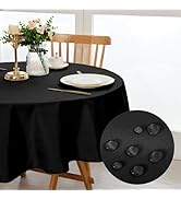 DWCN - Nappe ronde anti-taches, lavable et imperméable - Pour salle à manger, jardin, fête, maria...