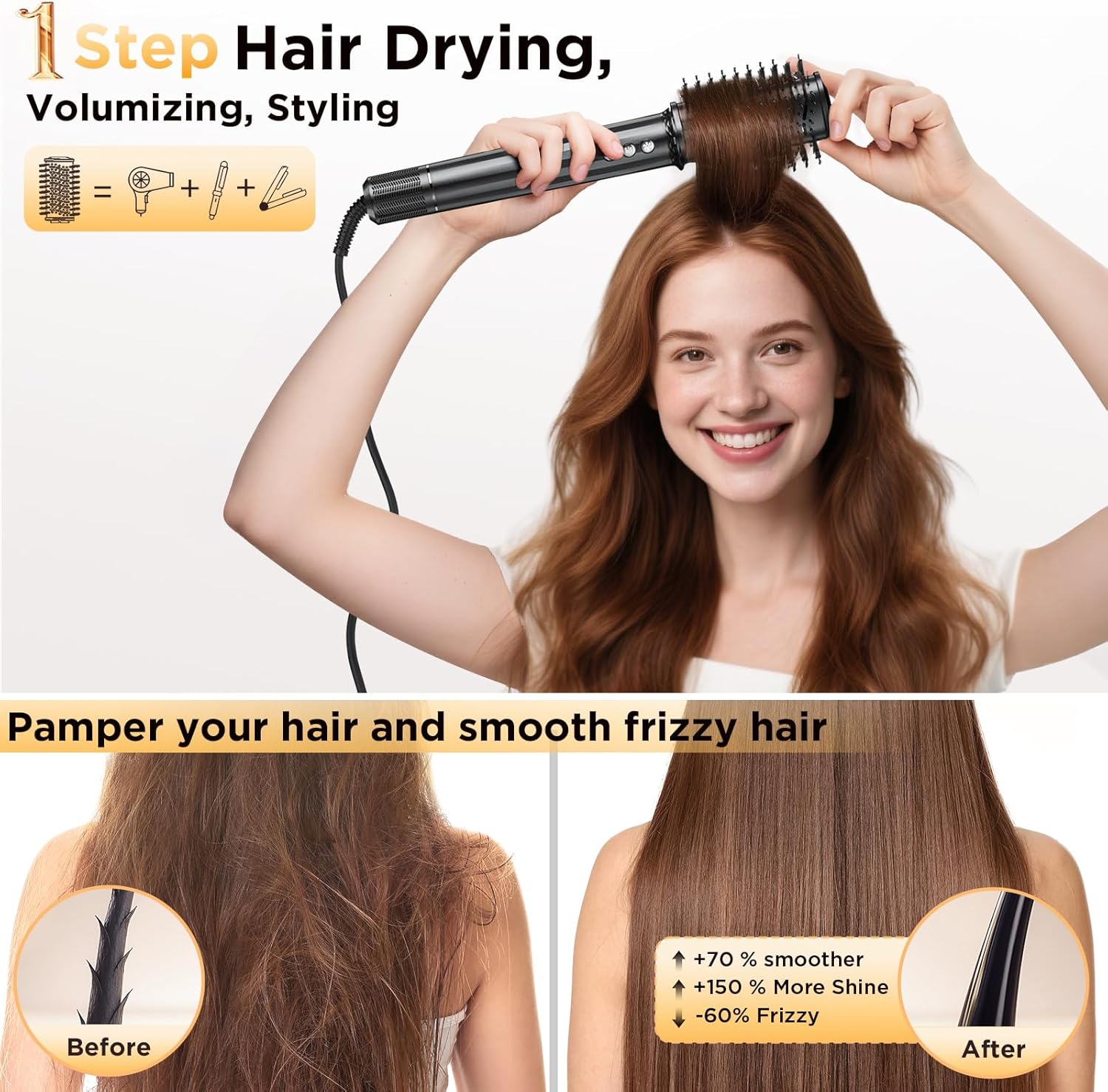 AirStyle - multistyler 5 en 1 - 30mm/38mm - moteur haute vitesse, ionique