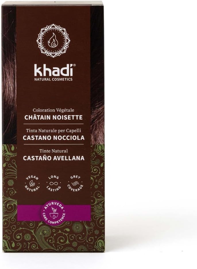 Khadi - coloration végétale châtain noisette - 100g - naturel, brillance