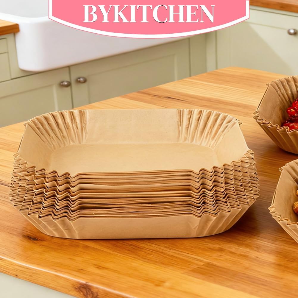 BYKITCHEN - Papier cuisson Air Fryer - 9,5L/7,6L - 100 pièces antiadhésives AF300EU