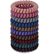 JessLab Élastiques à Cheveux en Spirale, 10Pcs Sans Trace Hair Ties Plastique Bobines de Cheveux ...