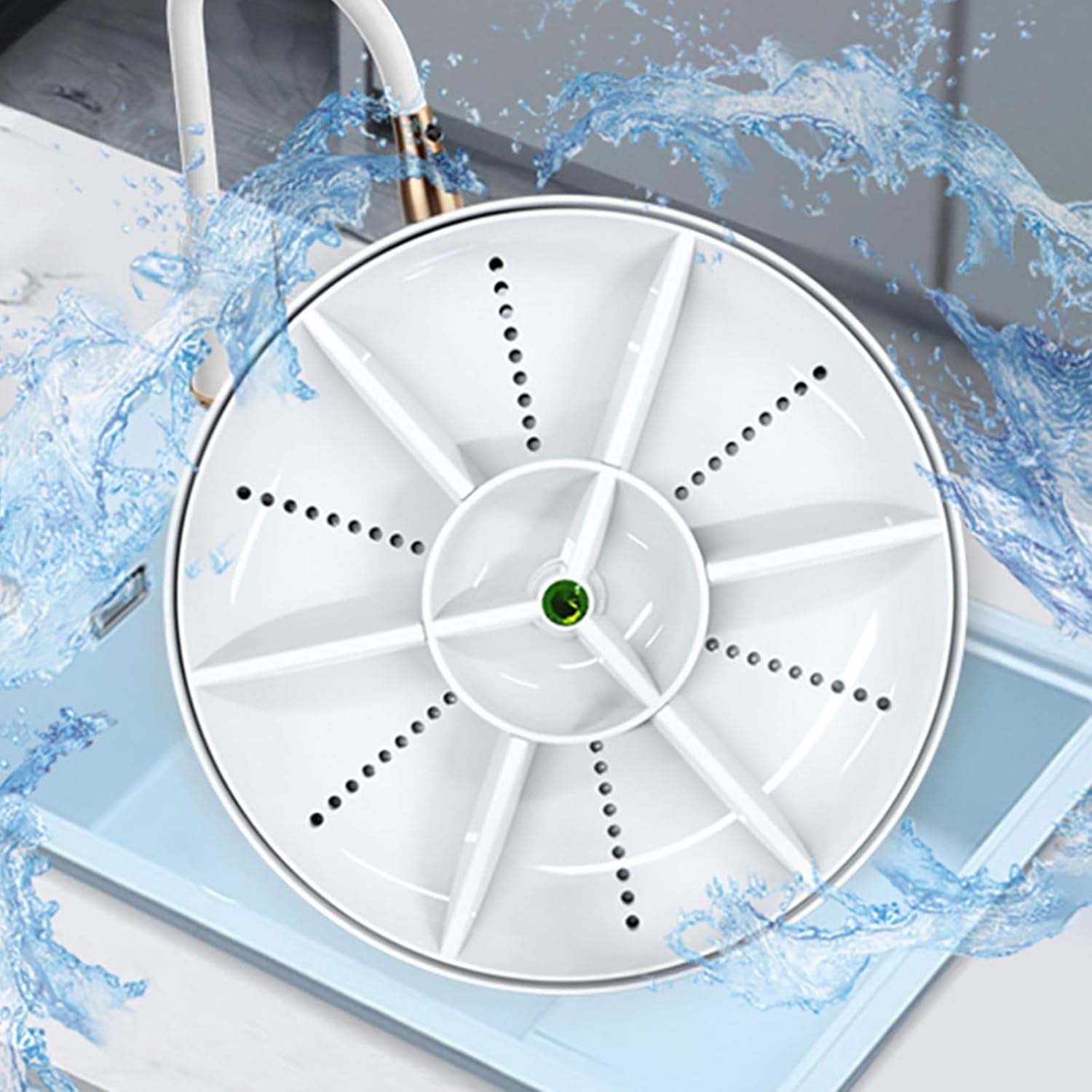 Gadget de nettoyage portable - lave-vaisselle électrique compact ABS - idéal fruits/légumes - petit format