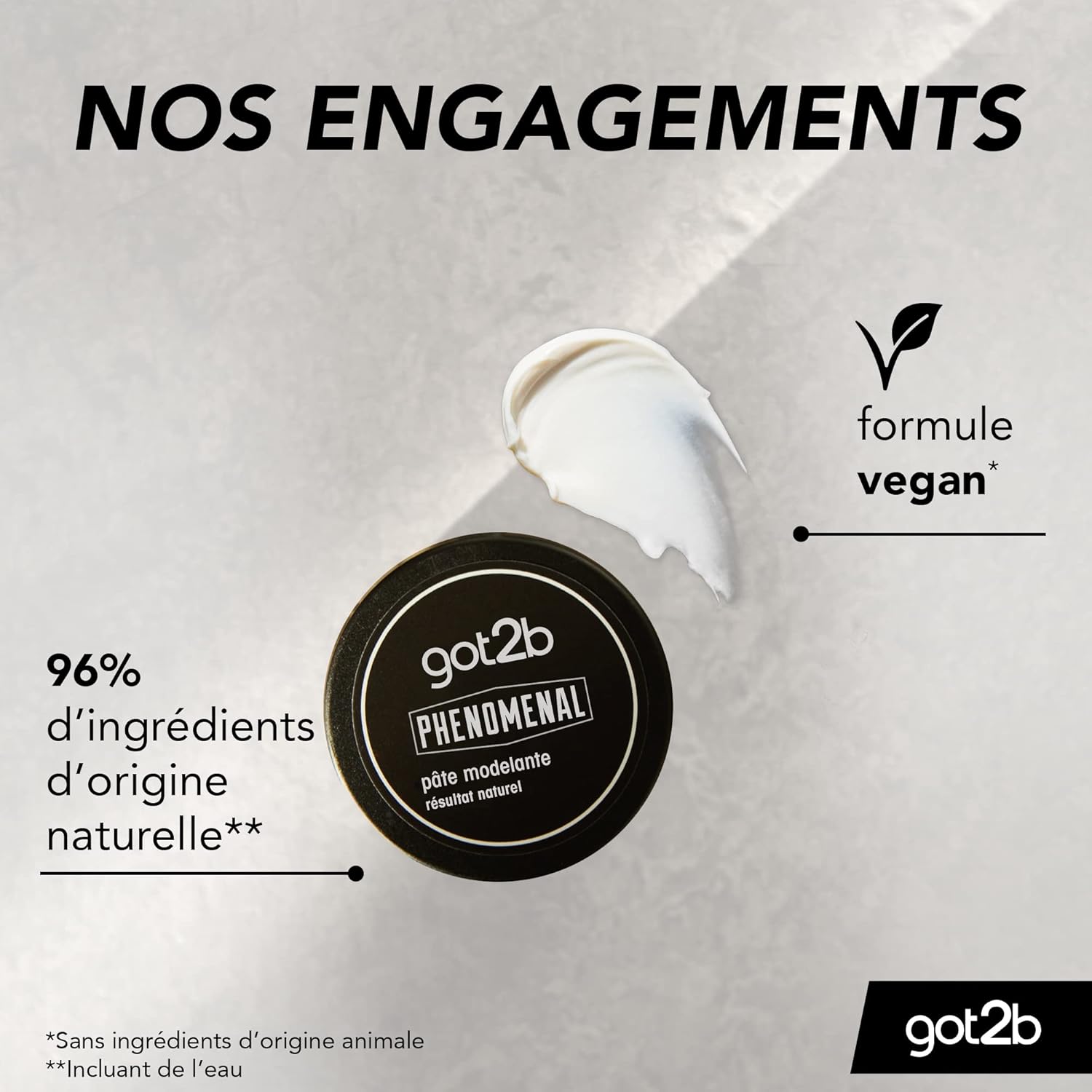 Schwarzkopf - Got2b PhenoMENal - 2x100ml - pâte coiffante naturelle, fixation contrôlée