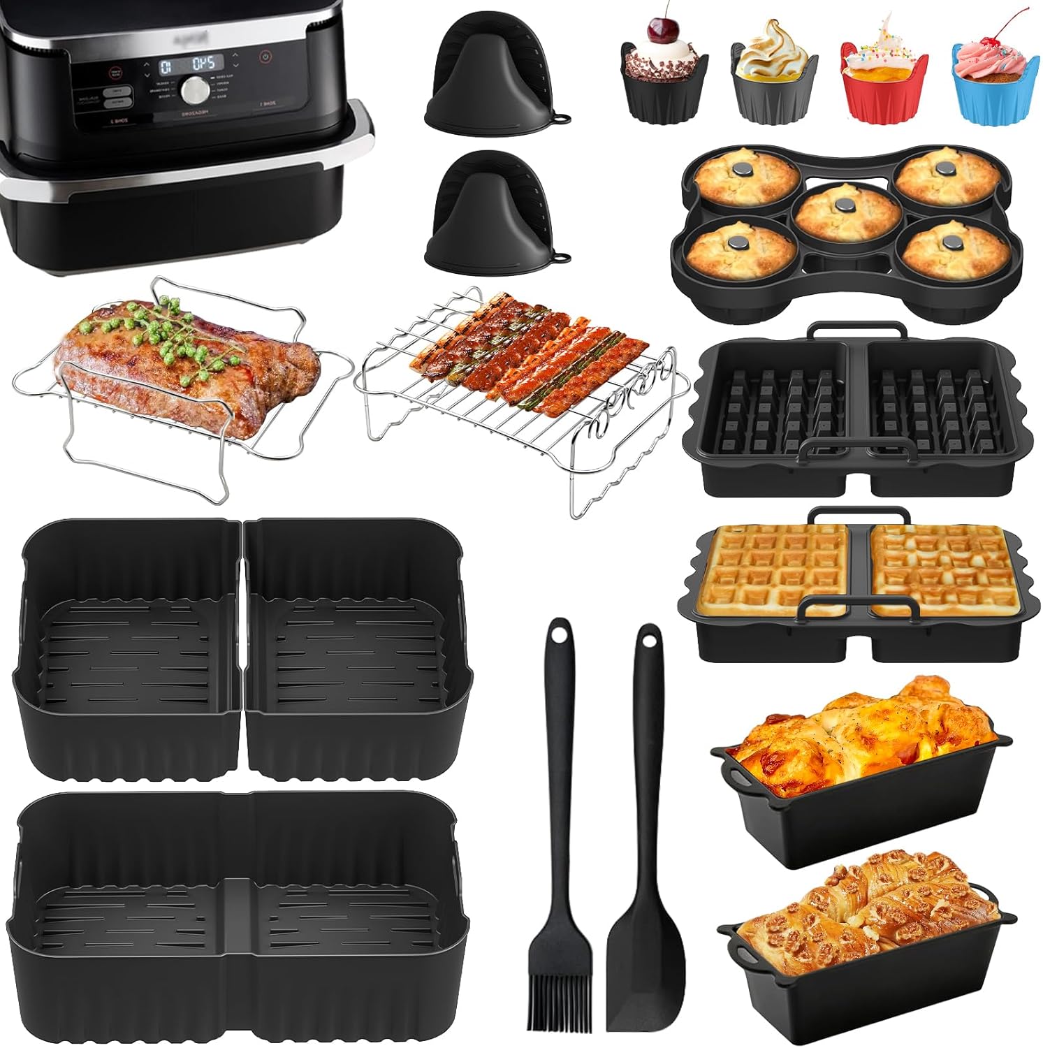 Moule silicone air fryer - compatible Ninja 10,4L - réutilisable - AF500EU