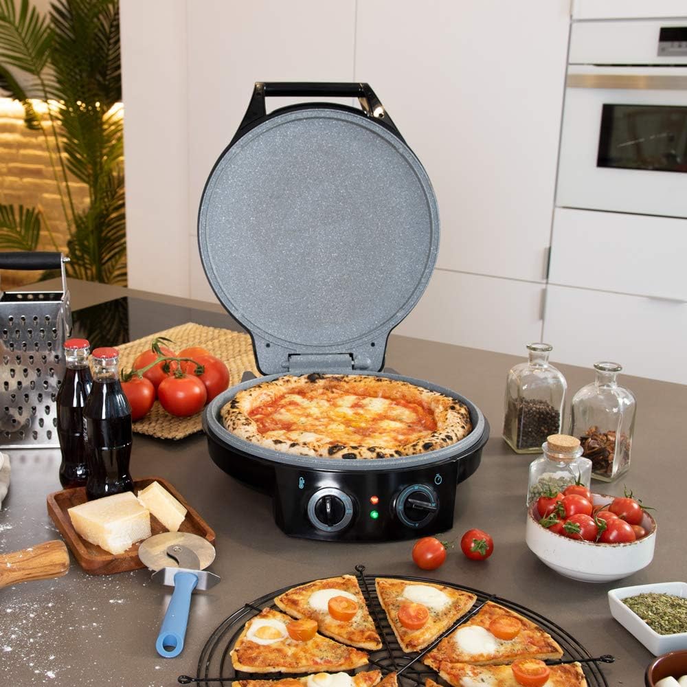 Cecotec - Fun Pizza&Co - Ø31cm - 1800W, grill, timer 30min, rockstone, plaques 180°