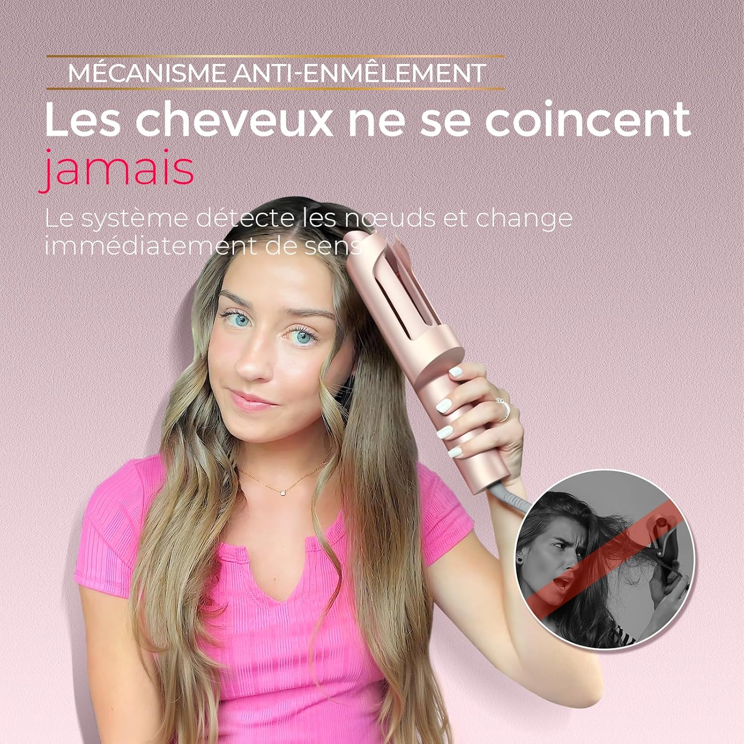 TYMO - Curlpro Plus boucleur 25mm - chauffe rapide, anti-brûlure