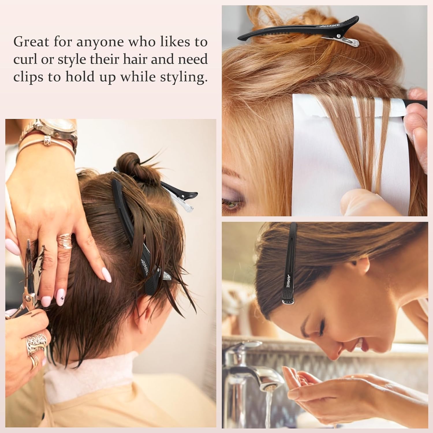 AIMIKE - pinces à cheveux professionnelles, 4,3