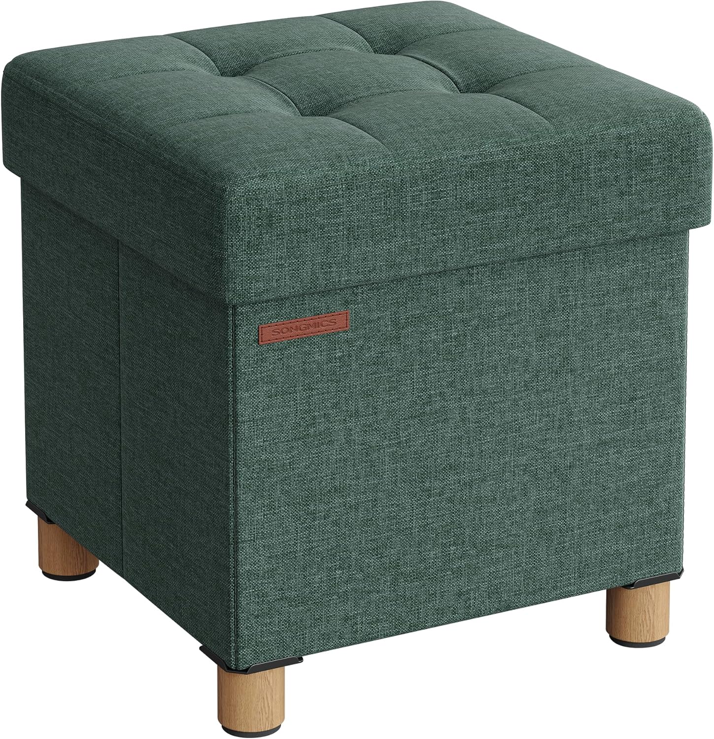 SONGMICS - Tabouret rangement pliable - 38x38x40 cm - 300 kg, vert rétro LSF014C11