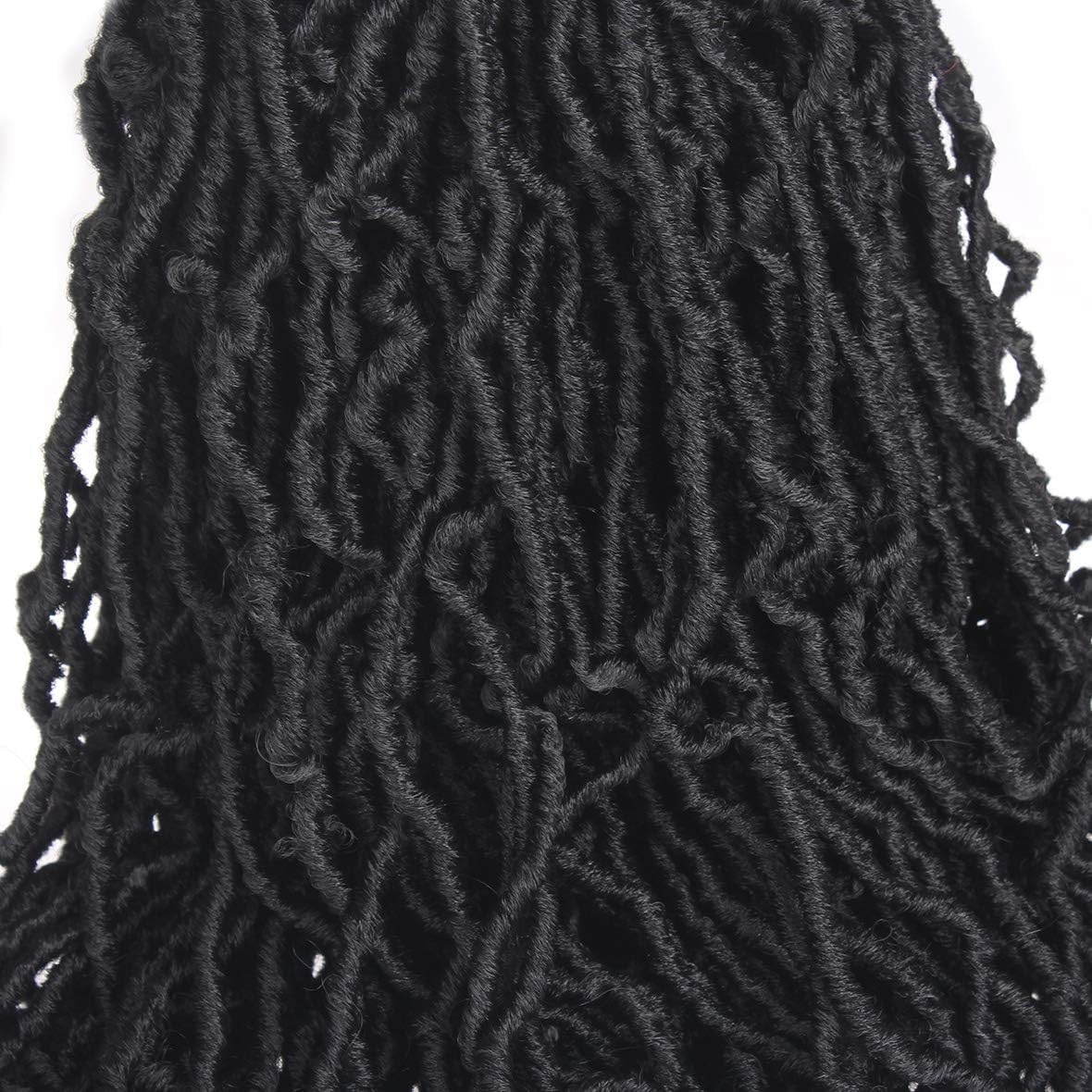 Xtrend - 7 Packs Nu Faux Locs - 30 pouces - long, brun foncé, pré-bouclé