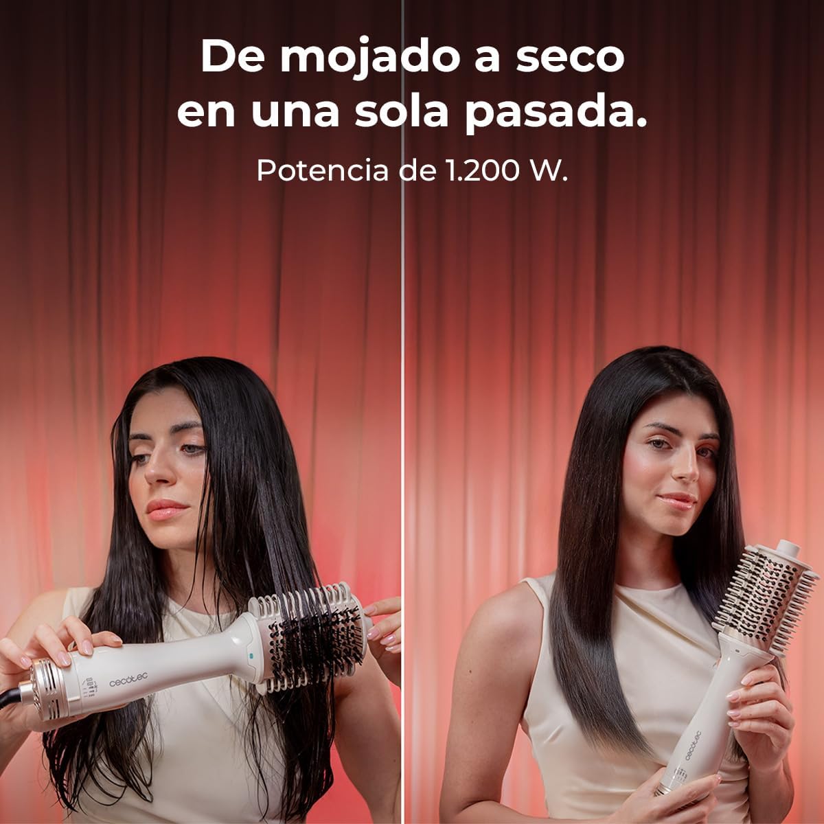 Cecotec - Air DryBold - brosse soufflante 1200W - ionique, 3 modes