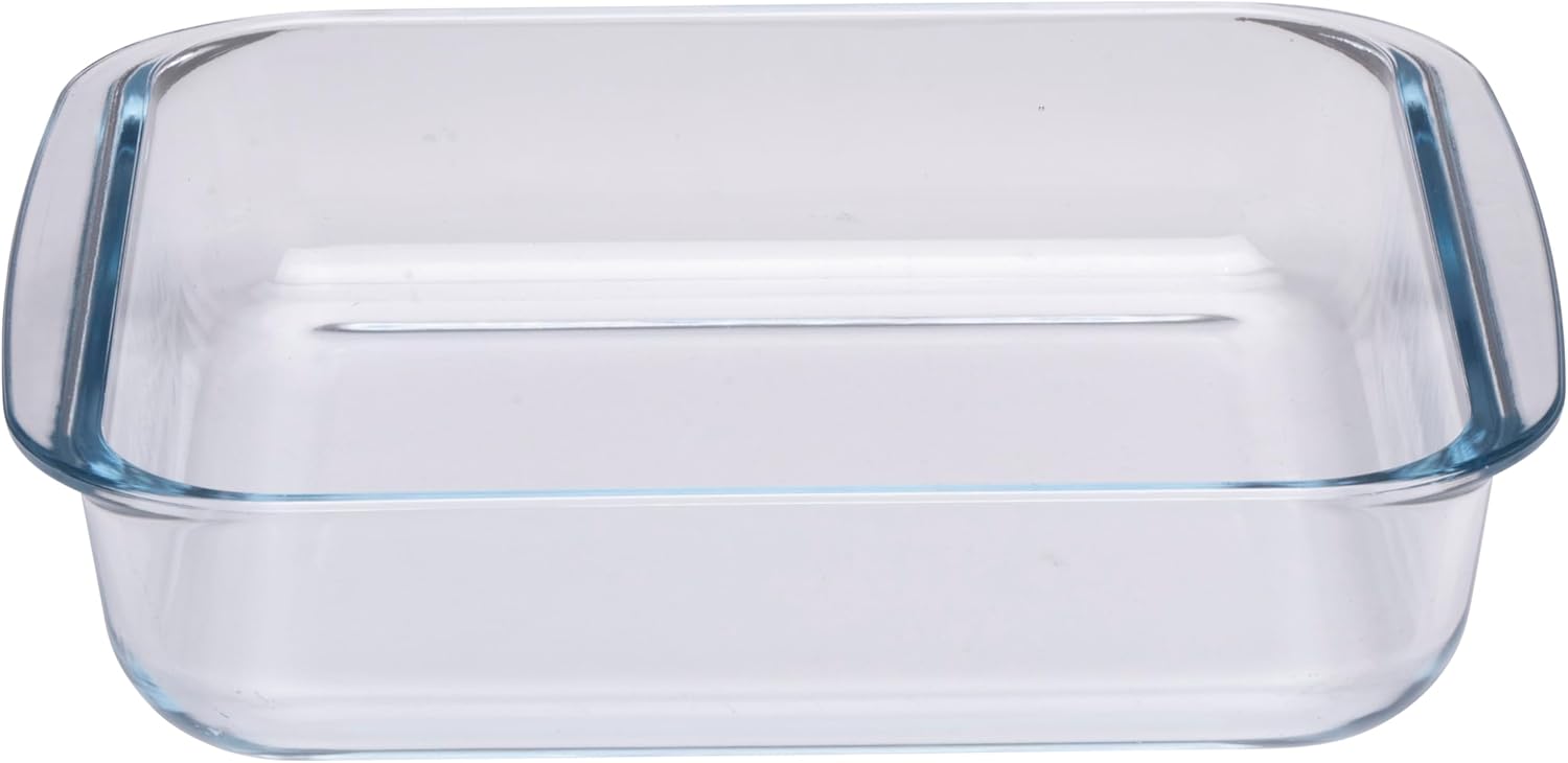 Alpina - plat à four carré en verre 1,6L - 24,5x22x5 cm - four, micro-ondes, lave-vaisselle