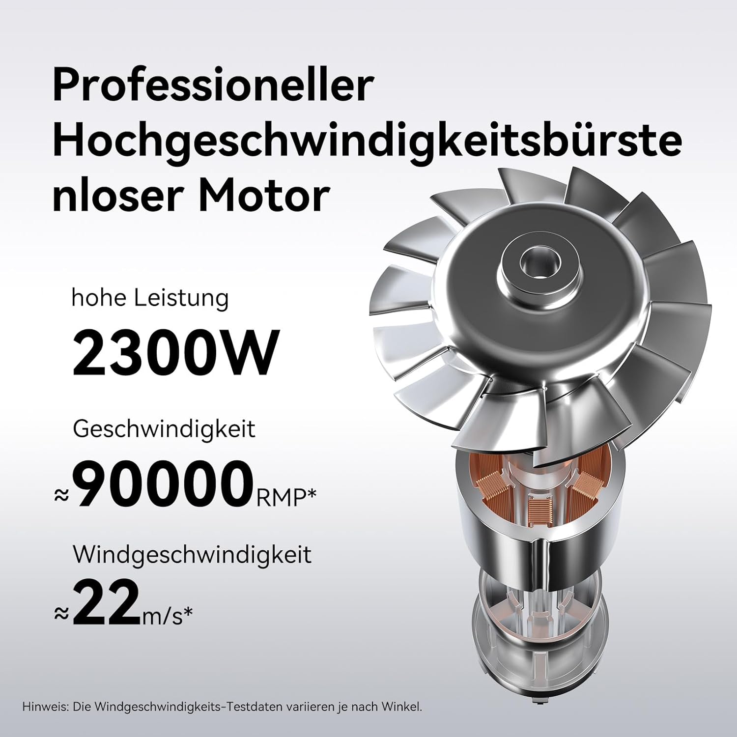 FirePhoenix - sèche-cheveux pro série 2300W, 90 000 tr/min, ions, 22 m/s