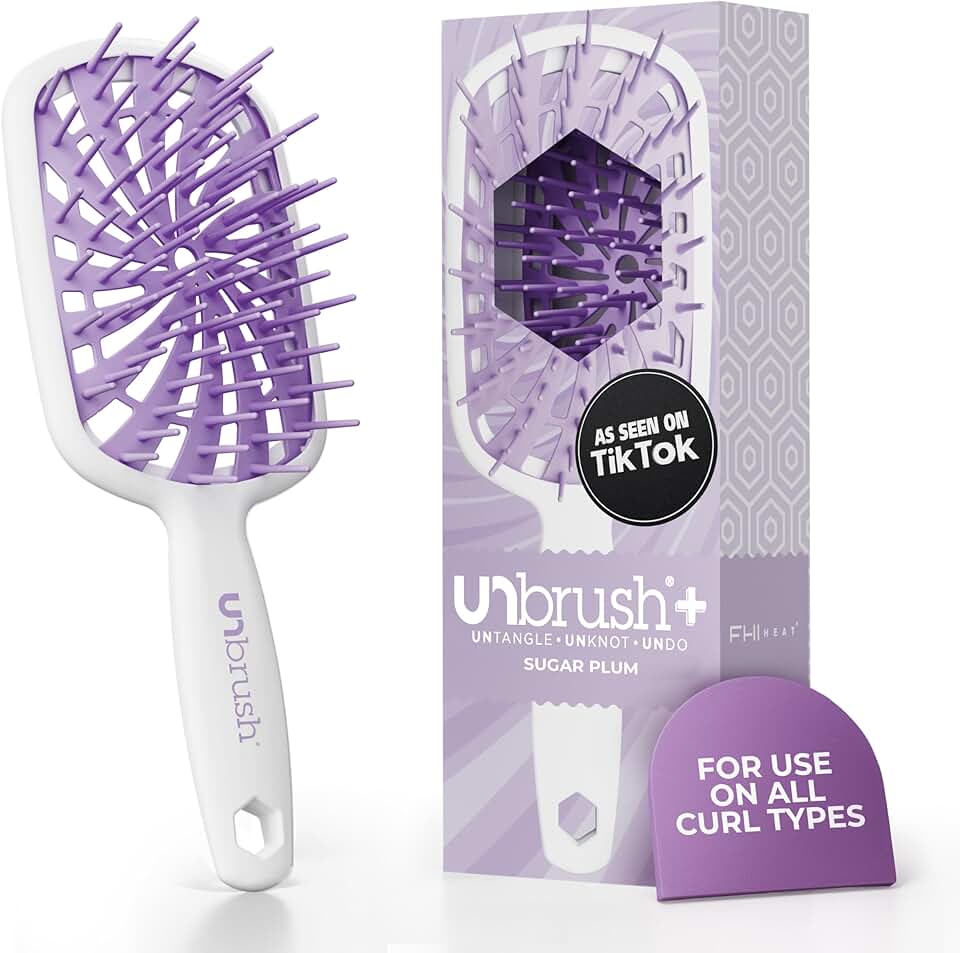 FHI Heat - UNbrush Plus - ultra légère, 84 poils UltraFlex, brosse démêlante antistatique