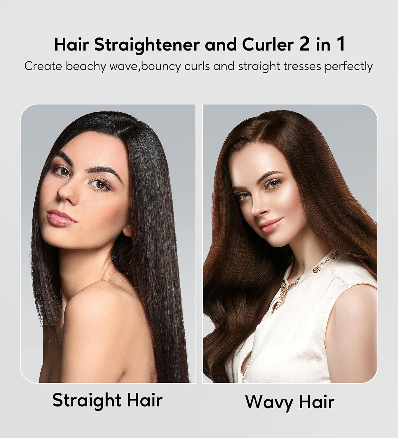 Terviiix - lisseur céramique 45mm - température réglable, chauffage rapide, extinction auto, double tension - AKT