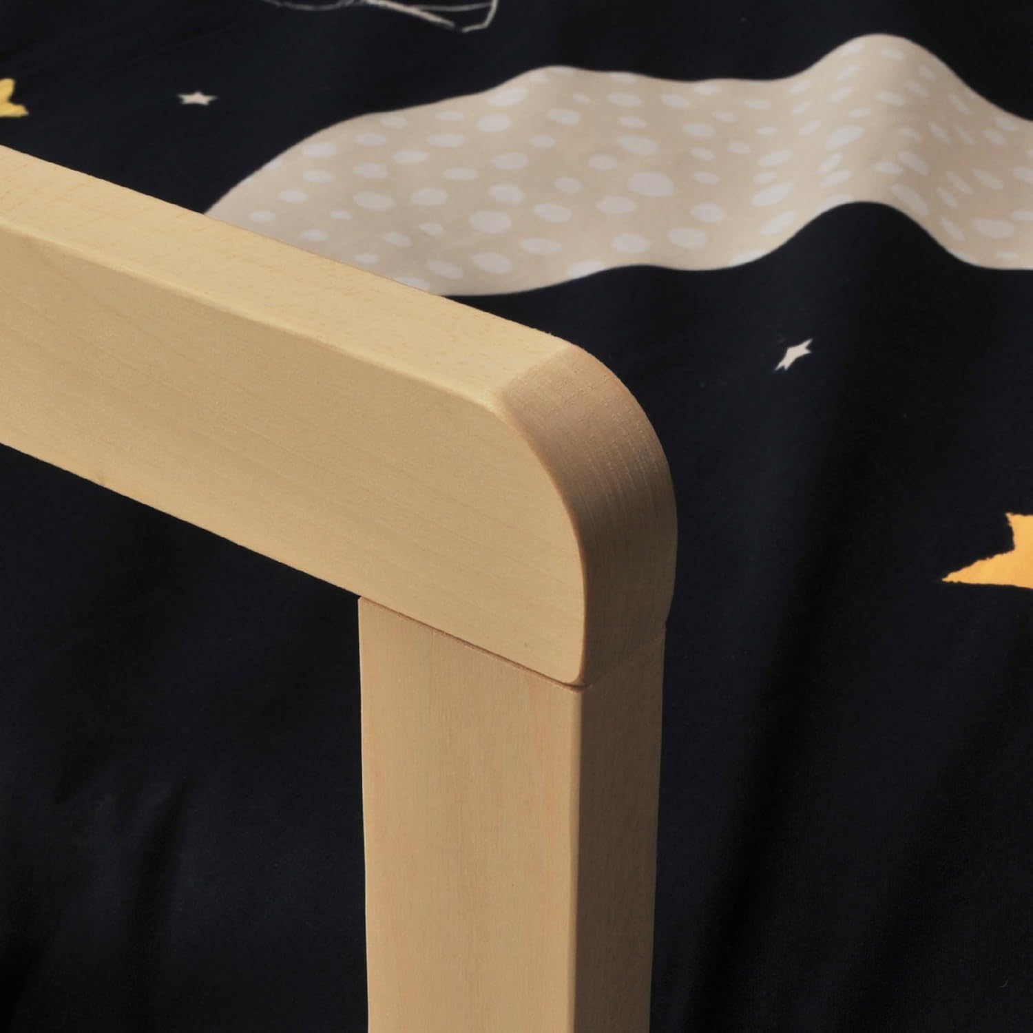 Weber - Pilou - 90x190 cm - lit avec sommier, blanc et bois