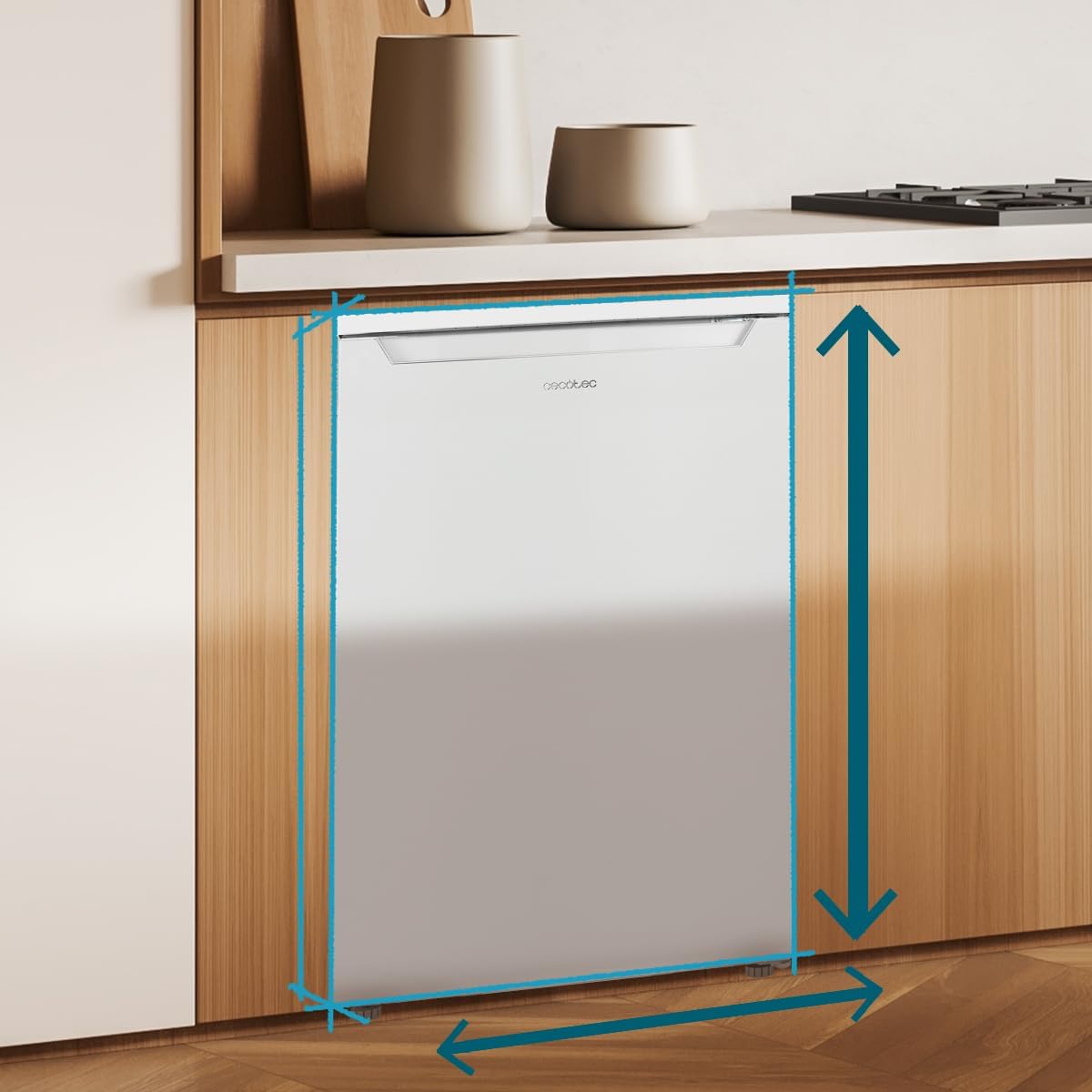 Cecotec - Mini réfrigérateur compact 107L, porte réversible, silencieux, TT 107