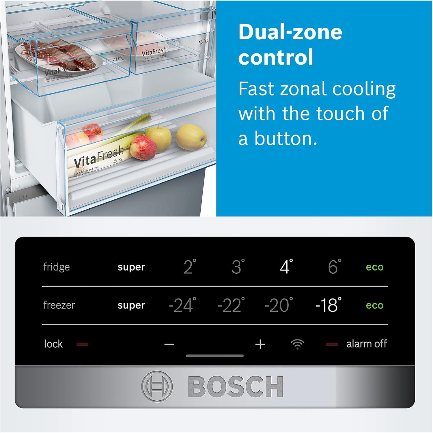 Bosch - combiné série 4, 203x70cm, blanc, réfrigérateur KGN49XWEA