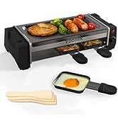 Raclette 2 Personen Raclette Grill Mini Raclette 3 Pfännchen 3 Raclette Holzspatel Tischgrill Ele...