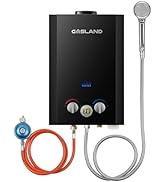 GASLAND BE264B chauffe-eau à gaz 10L 50mbar, système de douche chaude sans réservoir pour l'extér...
