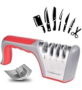 Flintronic Aiguiseur de couteaux manuel 4 niveaux avec 1 protège-doigts